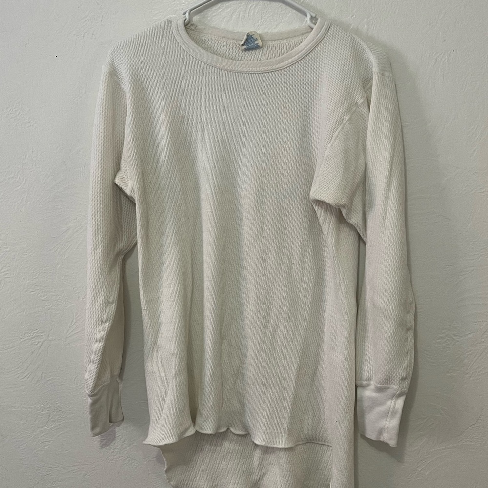 Vintage 80’s/ 90’s J.E. Morgan Arctex Thermal Shirt Made In USA Ducktail Large